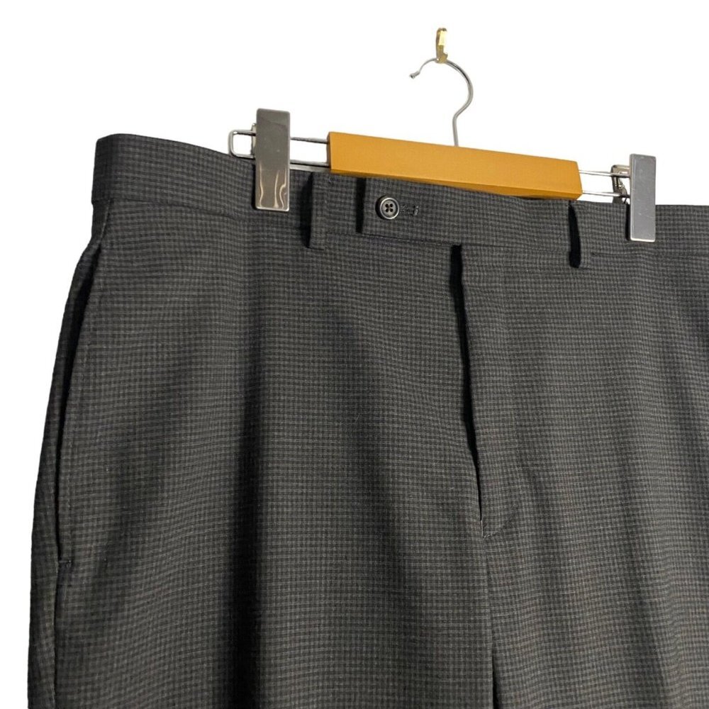 Lauren Ralph Lauren Men's Gray Checkered Slim Dress Pants - Picture 3 of 9
